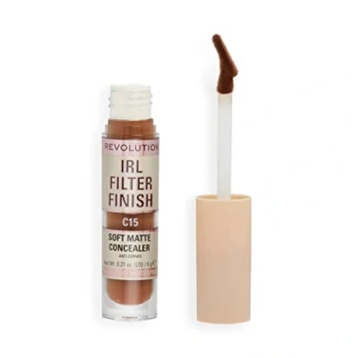 Image of Makeup Revolution, IRL Filter Finish Concealer, Medium to Full Coverage, C15, 6g