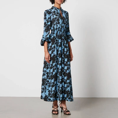 Image of Baum Und Pferdgarten Amber Floral Print Georgette Midi Dress EU 34/UK 6