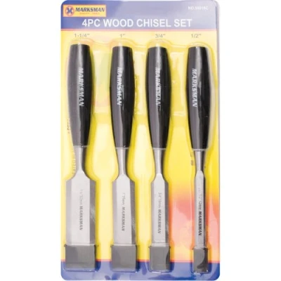Image of Marksman 4Pc Wood Chisel Set 1 1/4&quot; 1&quot; 3/4&quot; 1/2&quot;