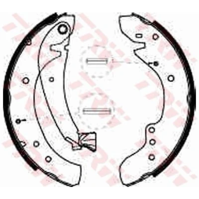 Image of 4251H4 Brake Shoes TRW GS8545 254mm 57mm FIAT: Ducato II Platform/Chassis, I Van, PEUGEOT: Boxer Van