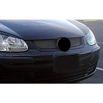 Image of Fits for VW Golf MK5 5 V Badged Front Sport Metal Mesh Grill Black Emblem 03 08