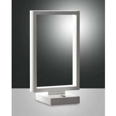 Image of Bard Integrated LED Table Lamp White Glass