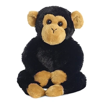 Image of Aurora, 31710, Mini Flopsies Clyde the Chimp, 8In, Soft Toy, Black and Brown