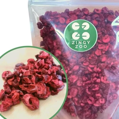Image of Freeze Dried Cherry Pieces Slices XXL 500g Natural Cherries for Baking, Cooking, Smoothies, Cake Decoration Pure Fruit Fresh Dehydrated Frozen ZingyZoo