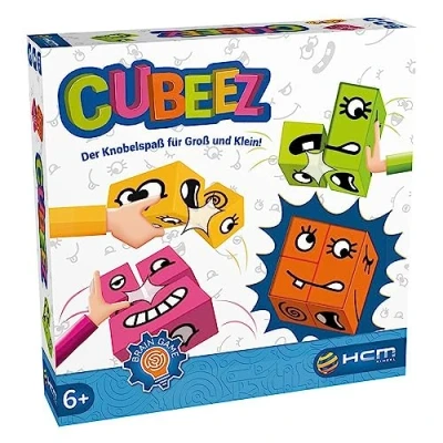 Image of HCM Kinzel 55171 Cubeez Brain Teaser Games, Community Game, Skill Cube, Puzzle, Patience 2 4 Players, from 6 Years, Multicoloured