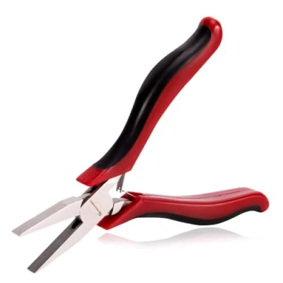 Image of SPEEDWOX Flat Nose Pliers Micro Chain 4 1/2 Inches Duck Bill Fine Smooth Jaws Needle Mini Precision Jewelry Making Tool with Spring Craft Beading Chrome Vanadium Steel