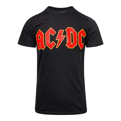 Image of AC/DC Logo Men&#039;s T Shirt, Men, ACDCTSHIRT 01, Black, L