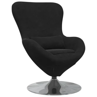 Image of vidaXL Egg Chair Black Velvet