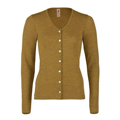 Image of Engel Natur, Women&#039;s Cardigan, 100% Wool Yellow UK 22
