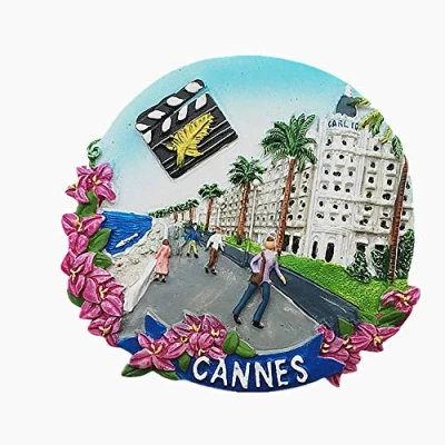 Image of Cannes Provence Alpes Cote d&#039;Azur France 3D Fridge Magnet Travel Souvenir Gift Collection Home &amp; Kitchen Decor Magnetic Sticker Refrigerator