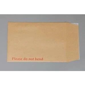 Image of Pack of 125 Manilla (Brown) A4 / C4 Hard Backed Envelopes with &#039;Please do not Bend&#039; (324mm x 229mm)