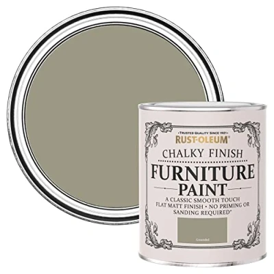 Image of Rust Oleum Green Upcycled Furniture Paint in Chalky Finish Grounded 750ML, SHDRCT905