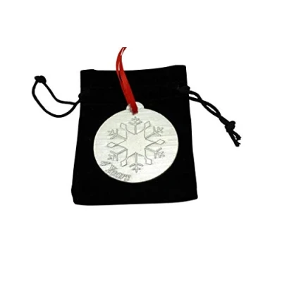 Image of 4th Wedding Anniversary Metal Keepsake Chrstimas Tree Ornament Bauble Decoration
