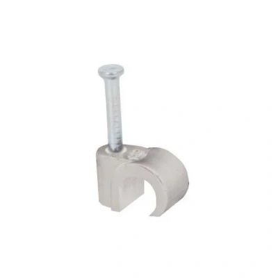 Image of 100 x White Coaxial Cable Clip Coax Round 6 7mm