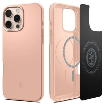 Image of Spigen Thin Fit PC Back Cover Pink Magnetic Apple iPhone 16 Pro Max