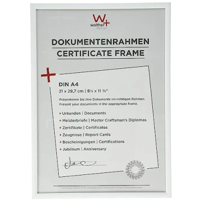 Image of walther Design Picture Frame White 21 x 29,7 cm (DIN A4) New Lifestyle Plastic KV130W