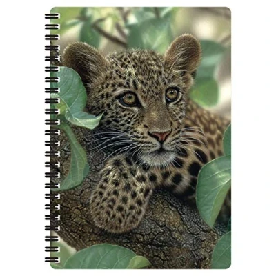 Image of 3D LiveLife A5 Notebook Tree Hugger from Deluxebase. 80 Page Lenticular Leopard Notebook. Superb School or Office Stationery with Artwork Licensed Artist Collin Bogle