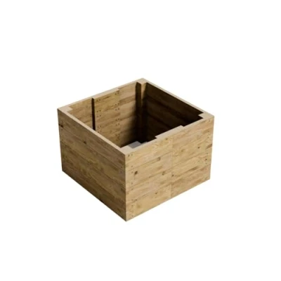 Image of Gro Garden Products Wooden Raised Bed 90cm L x W 60cm H Large Planters for Vegetables, Herbs, or Flowers Trough Planter Box with FSC Tanalised Timber