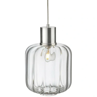 Image of Eton Pendant Light Aluminium with Clear Glass