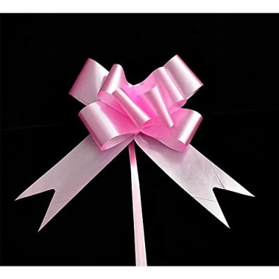 Image of SHATCHI Large 50mm/5cm Ribbon Pull Bows for Party Wall, Gift Wraps, Christmas Trees, Wedding, Birthday Hampers Decoration Florist, Light Pink, 30pcs
