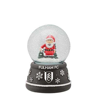 Image of FOCO Championship Football Fulham Fan Christmas Santa Snow Globe