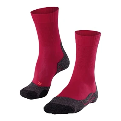 Image of FALKE Women&#039;s TK2 Explore Cool W SO Lyocell Functional Yarn Thick Anti Blister 1 Pair Hiking Socks, Red (Rose 8564), 5.5 6.5