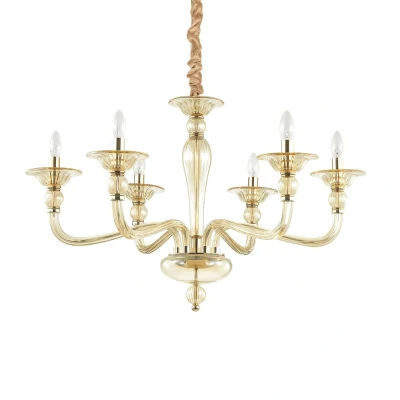 Image of Danieli 6 Light Pendant Amber, E14