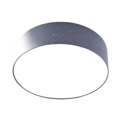 Image of Lindby Umma ceiling lamp, Ø 50 cm, grey, nickel, textile