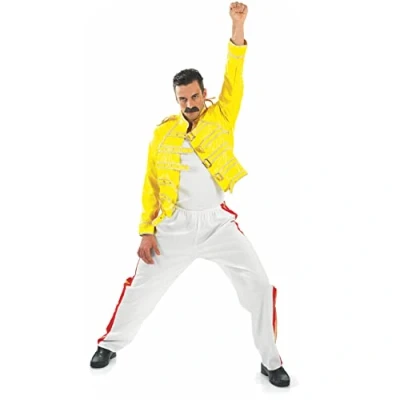 Image of Fun Shack 80s Rock Costume Men, Costumes for Fancy Dress 80 s Men X Large