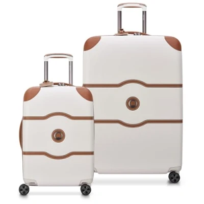 Image of DELSEY Paris Chatelet Air 2.0 Hardside Luggage with Spinner Wheels, Angora, 2 Piece Set 20/28, Wheels