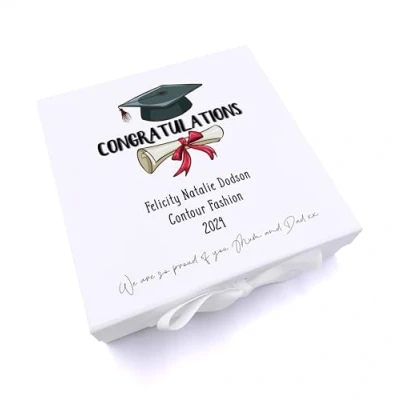 Image of ukgiftstoreonline Personalised Congratulations On Your Graduation Gift Keepsake Memory Box (Large)