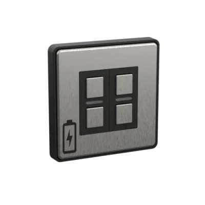 Image of Lightwave Wire Free Scene Selector (4 Button) Stainless Steel Battery Powered, Multi Press Built In