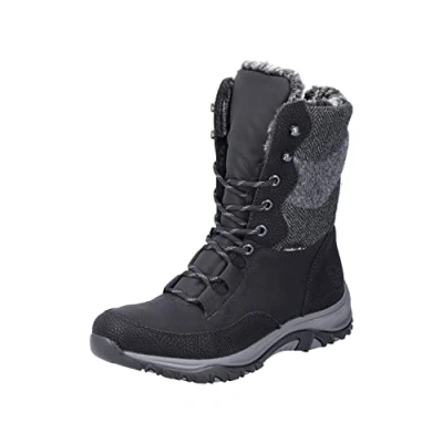 Image of Rieker Women&#039;s M9643 Trekking Boots, Black, 6.5 UK