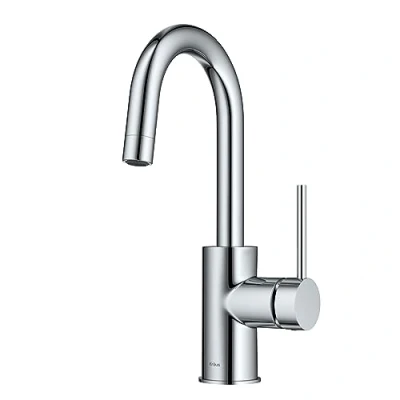 Image of Kraus KPF 2600CH Modern Mateo Single Lever Kitchen Bar Faucet, Chrome
