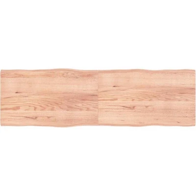 Image of vidaXL Table Top Light Brown 200x60x(2 4)cm Treated Solid Wood Live Edge