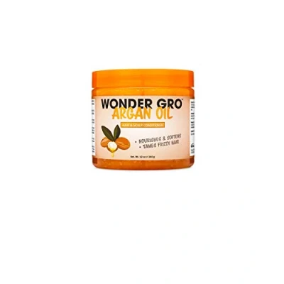 Image of Argan Oil Hair Grease Styling Conditioner, 12 fl oz Frizz Free Nourishes &amp; Softens by Wonder Gro