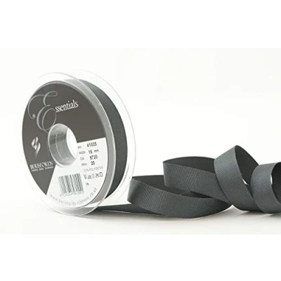 Image of Berisfords Grosgrain, Polyester, Smoked Grey, 16mm