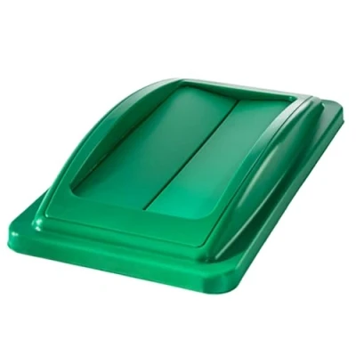 Image of Chabrias Ltd Slim Bin Swing Lid Green UK Made Colour Coded Recycling Lids for Slimline Bins Durable, Easy Fit Waste Segregation Management Systems