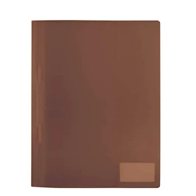 Image of HERMA Project File A4 Translucent, with inscription label, made of wipeable and sturdy plastic, report folder for school, brown