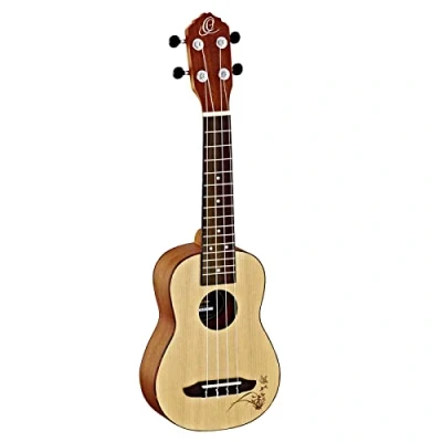 Image of Ortega Guitars Soprano Ukulele Acoustic Bonfire Series Spruce, Sapele, Natural (RU5 SO)