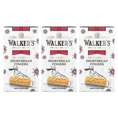 Image of Walkers Shortbread Festive Fingers 160g Pack of 3