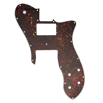 Image of Musiclily Pro 16 Holes Wide Range Humbucker Guitar Pickguard For USA/Mexico Fender 72 Tele Custom Style Electric Guitar, 4ply Tortoise Shell