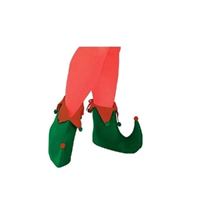 Image of Rubie&#039;s 26500NS Adult Green/Red Elf Shoes Party Supplies, Men, Women, Multicolor, One Size