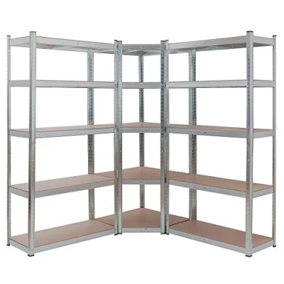 Image of Arebos Heavy duty corner shelf combination up to 875 kg load capacity Easy assemble thanks plug in system Robust metal construction Depth of 40 cm
