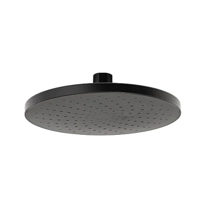 Image of Presion Pressure Boost Range Overhead Shower 200mm diam Black Matt