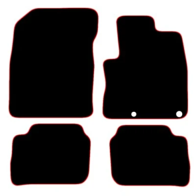 Image of Carsio Carpet Car Mats For Nissan Qashqai e Power 2022+ Onwards Tailored Fit Floor Mat Set Complete Accessory Black Custom Fitted All Weather, Anti Slip Backing &amp; Red Trim