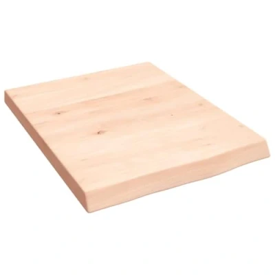 Image of vidaXL Wall Shelf Rustic Solid Oak Wood, Handmade with Live Edge, Untreated Surface, Versatile Capacity for Multiple Rooms