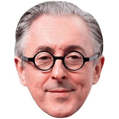 Image of Alan Cumming (Glasses) Celebrity Mask, Flat Card Face, Fancy Dress Mask