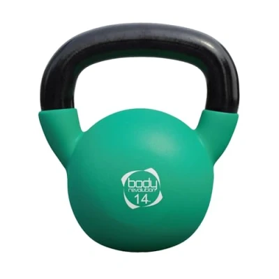 Image of Body Revolution Neoprene Coated Cast Iron Kettlebells Home and Gym Weights Strength Fitness Training Equipment for Men Women, 2kg 24kg