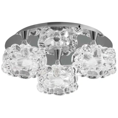 Image of O2 Flush Cluster Ceiling 3 Light G9 Small, Polished Chrome